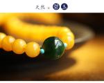 Fashion Jewelry Natural Round Bead Stone Natur Orange Yellow Amber Crystal