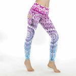 Colorful Geometric Kente Symbols African Art Print Leggings High Yoga Waist