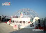 9m Diameter clear PVC Geodesic Dome Tents with glass door for outdoor events