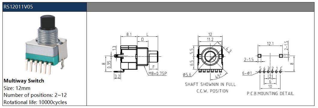 High-Precision Rotary Encoder with Reset Function and Durable Knob for Professional Audio Control