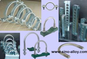 China Metal pipe clamps according to DIN 3567-B, flat steel pipe clamps factory