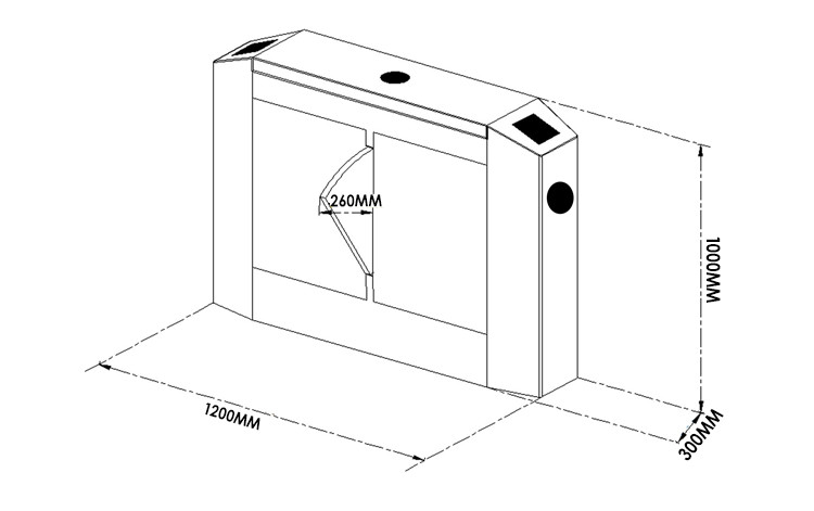 Retractable Bi Direction 3s Reset Flap Gate Barrier Apartment School