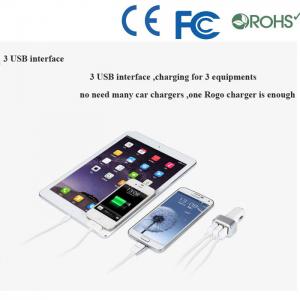 China ABS material dual port usb car charger wholesale for cell phone charger factory