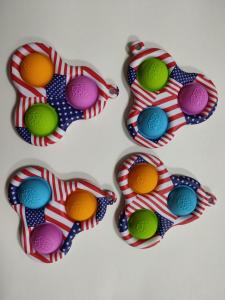 China American Flag Finger Fidget Toy triangle shape bubble FCC approval factory