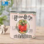 OEM Metal Pet Food Storage Can Round Food Safe Tin With Lid