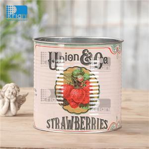 China OEM Metal Pet Food Storage Can Round Food Safe Tin With Lid factory
