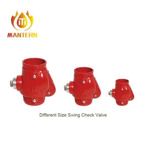 China Water Media Fire Fighting Equipment Flanged Grooved End Swing Check Valve factory