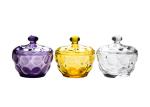 Household Decorative Wide Mouth Glass Jars Embossed Surface Handling