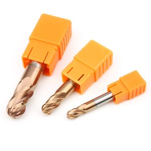 China HRC55 Ballnose Endmill 4 Blade 4 Flute Ball End Milling Cutter factory