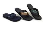 Summer Beach Fabric Soft Rubber Slippers PU Black EVA Thick Sole Flip Flops Mens