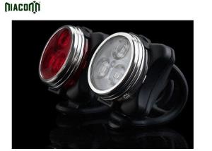 China COB Led USB Rechargeable Bike Light Set With Big 650mAh Lithium Battery factory