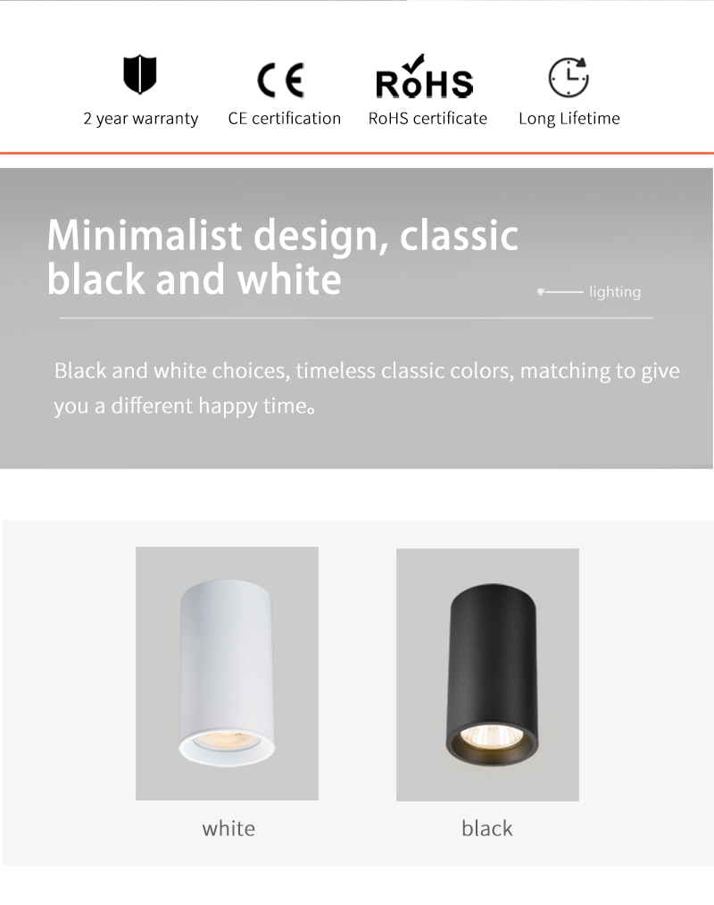 European Pop New Design TOSEO Custom Made Good Quality Downlights Die-cast Aluminum LED COB Surface Mounted Ceiling Ligh
