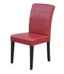 Beech wood red leather/pu upholstery leisure chair/wooden dining chair/desk