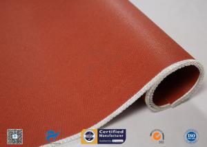 China E Glass Fiberglass Fabric Coated With Red Silicone High Temperature Resistance on sale