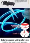 RGB Neon Decorative EL Wire Car Interior Atmosphere Lights USB DIY cold light