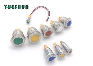 China 22mm 220V Nickel Palted Brass Panel Mount LED Power Indicator factory