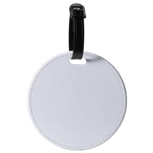 China Round Shape Sublimation Leather Luggage Tag Custom Sublimation Pendants For Sublimation Photo Printing factory