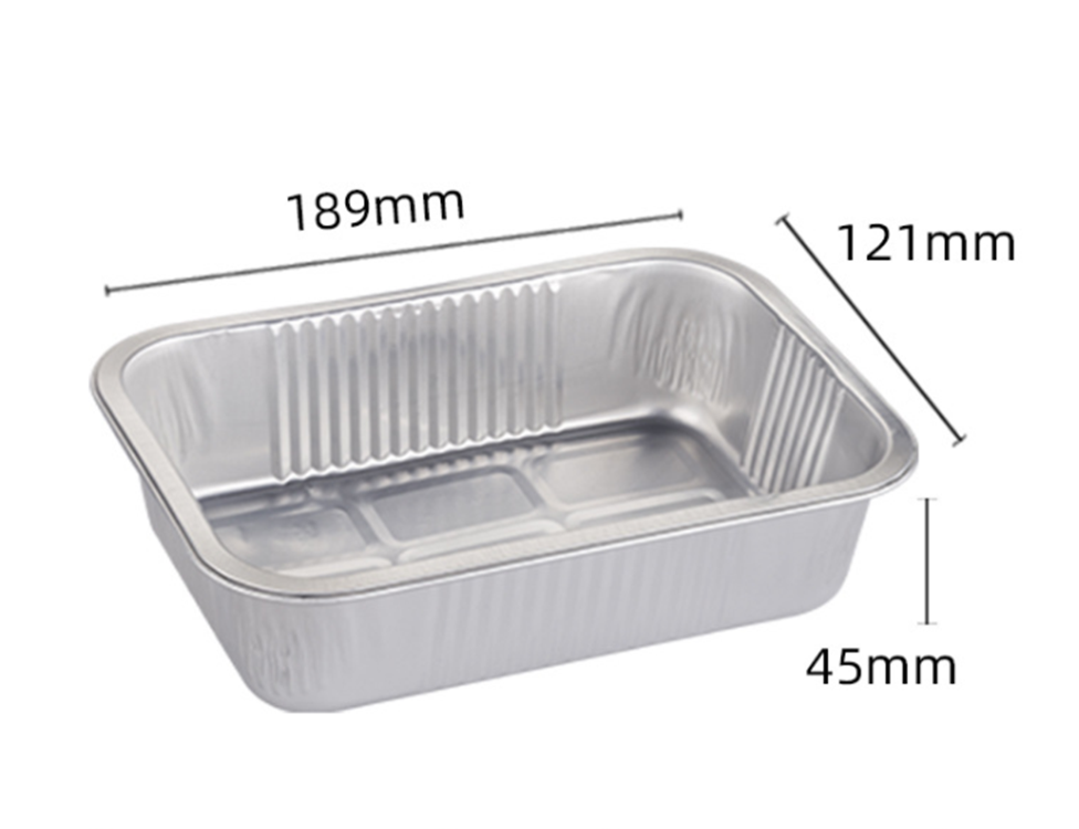 High Quality Disposable aluminium Foil Box Recutangle Take Away Food Foil aluminium Containers With foil lid