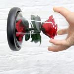 Wholesale long stem preserved roses in glass dome rose gift Real Preserved Rose