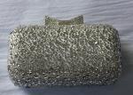Women Black Beaded Rhinestone Evening Bags Sparkly For Webbing Party