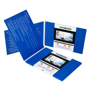 China 5 inch HD screen LCD video mailer promo video brochure, LCD video packs factory