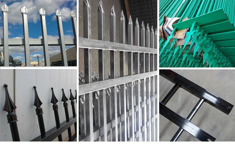 Powder coated tubular steel fence