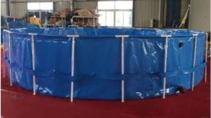 China 40000L Collapsible PVC Tarpaulin Round Fish Tank Fish Pond Plastic Tank Outdoor Fish Pond factory