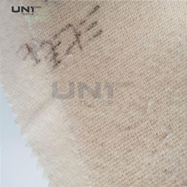 100% Wool Tie Interlining Single / Double Side Brushed Lining Rolls For Men Necktie