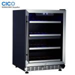 Electric Dual Temperature Wine Cooler Fan Cooling Fashionable Design