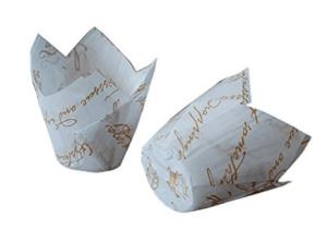 China 40g Greaseproof Paper Tulip Cupcake Liner Baking Muffin Tins Treat Cups factory