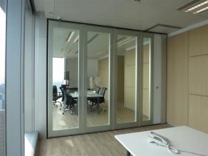 China Office Glass Sliding Partition Walls Bathroom Glass Partition For Conference Room factory
