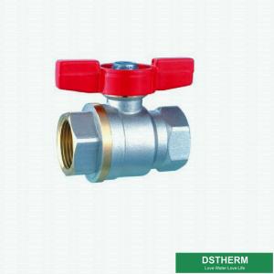China CW617N Forged Brass Ball Valve Butterfly Handle Double Female Threaded Brass Ball Valve factory