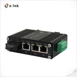 China Industrial Mini PoE Switch 3 Port 10/100/1000T 802.3at 1 Port 100/1000X SC Switch factory