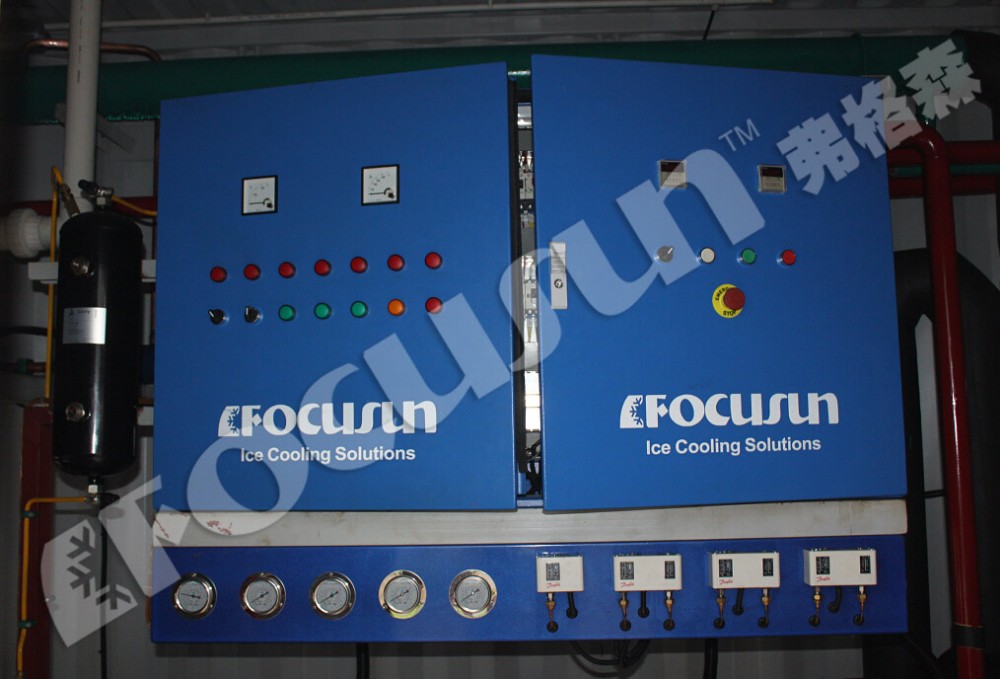 Stainless Steel 304 Direct Cooling System 40HQ Containerized Block Ice Making Machine
