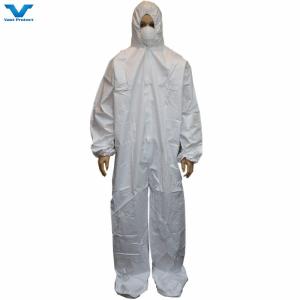 China CE Cat 3 Type 5 6 Microporous White Disposable Coveralls with Bootscover and Durable factory