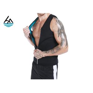 Classical Black Neoprene Slimming Suits / CrossFit Mens Waist Trainer Vest