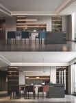 Modern Stainless Steel Cabinets Quartz Facet Home Kitchen Cabinet Custom