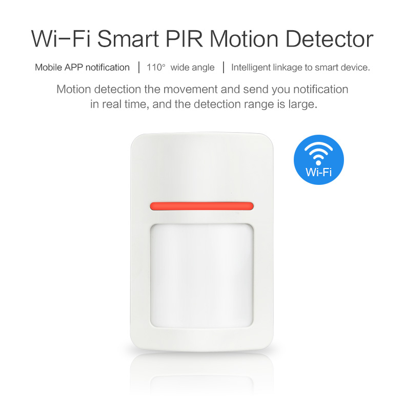 10M Alexa Human Motion Detection Sensor 95% RH Smart Alarm Sensor