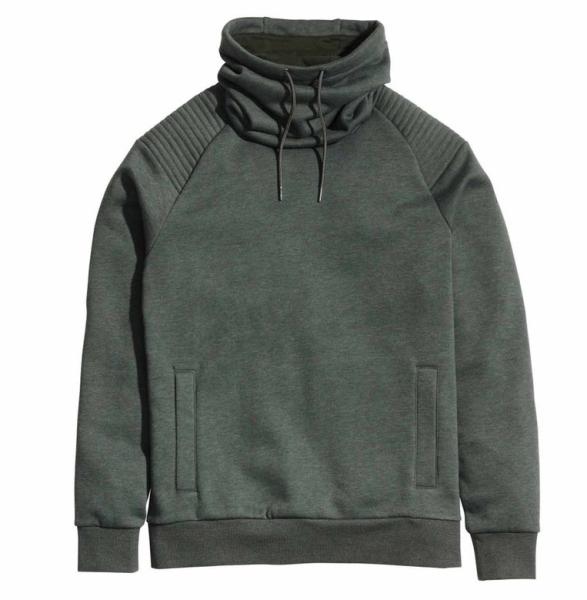 Cheap custom fashion fitness solid color plain casual french terry chimney