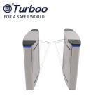 Stainless steel CE approved waist high organic glass flap barrier gate IR sensor