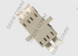 China MM LC UPC Duplex Beige OM3 Fiber Optic Cable Adapter With Flanges factory