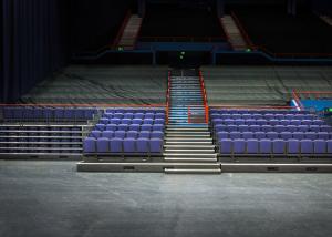 China Upholstered Retractable Seating System For Concert Centres / Show Halls factory