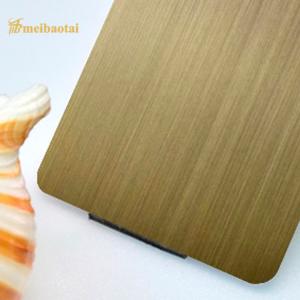 China Wooden Pattern 304 Stainless Steel Sheet Brushed Four Feet For Kitchen factory