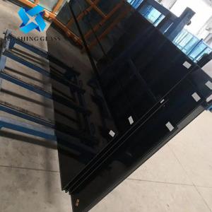 China Customized Shape Black Toughened Glass 8mm Dark Tempered Glass factory
