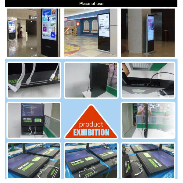 21.5 inch Android Wifi Digital Signage Advertising screen Display with mobile phone charging station For Restaurant