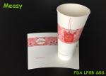 600ml Beverage Insulated Drinking Cups With Red Flower Printed , Double Wall