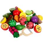 Magnetic 10.5cm Wooden Fruit Cutting Set Wooden Fruit Basket Toy
