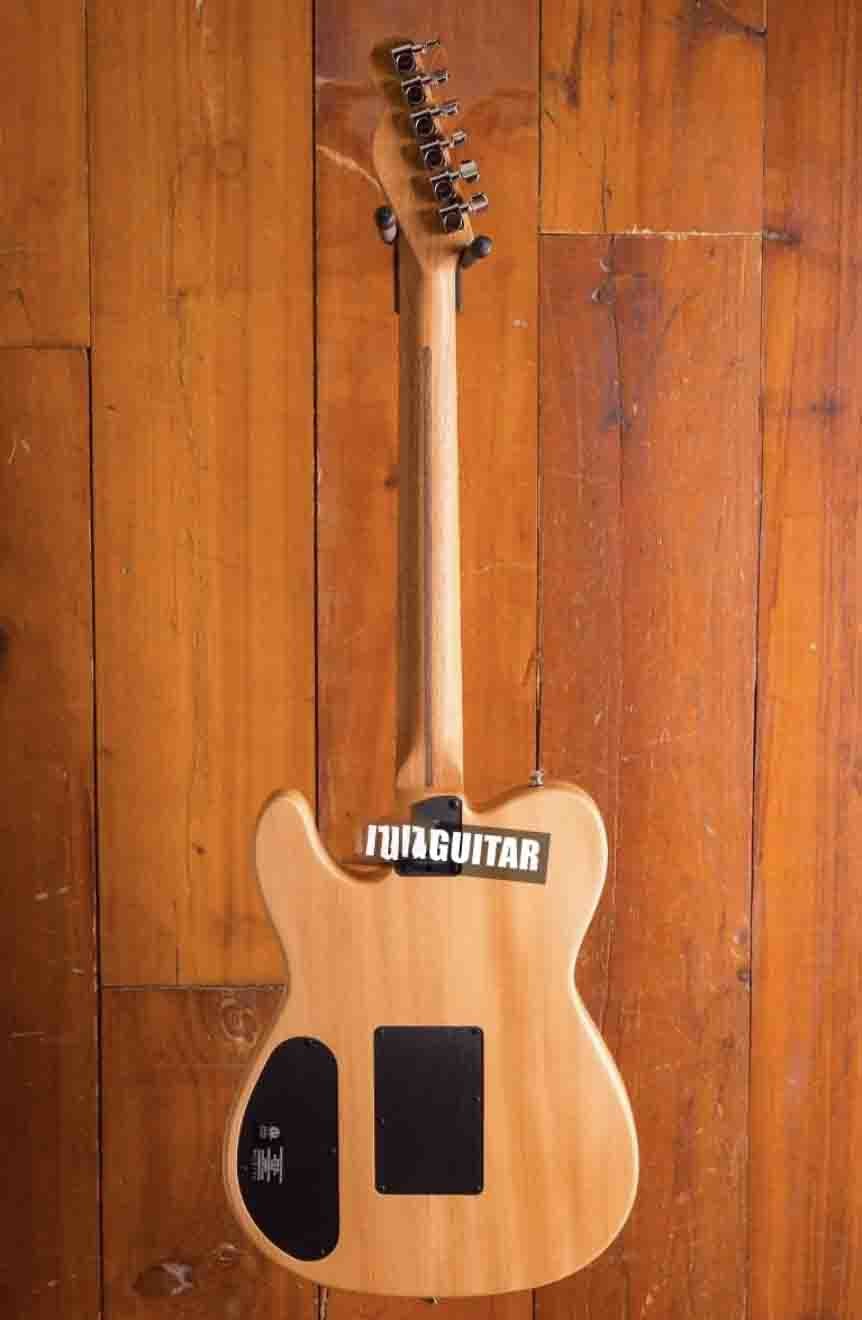 Custom Acoustasonic Tele Sonic Natural Electric Guitar Polyester Satin Matte Finish With Dot Inlay China Black Hardware