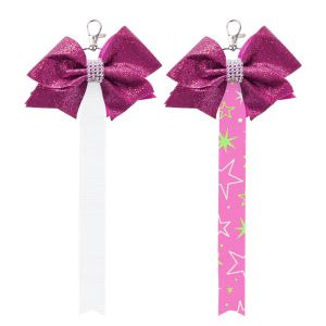 Unique Personalized Gifts Pre-Tied Sublimation Blank Bowknot Keyring With Double