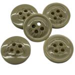 Dark Brown Fake Horn Button With Rim 26L 4 Hole For Women'S Coat Outwear